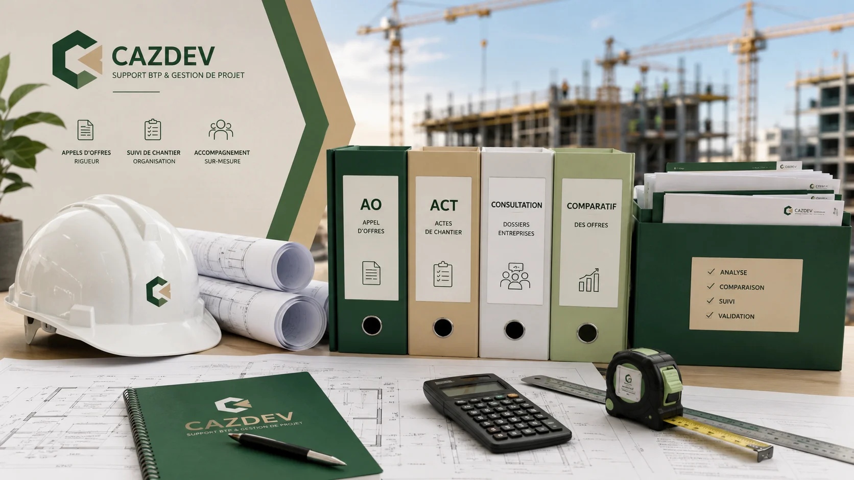 Support BTP CAZDEV pour l’organisation documentaire et le suivi de chantier