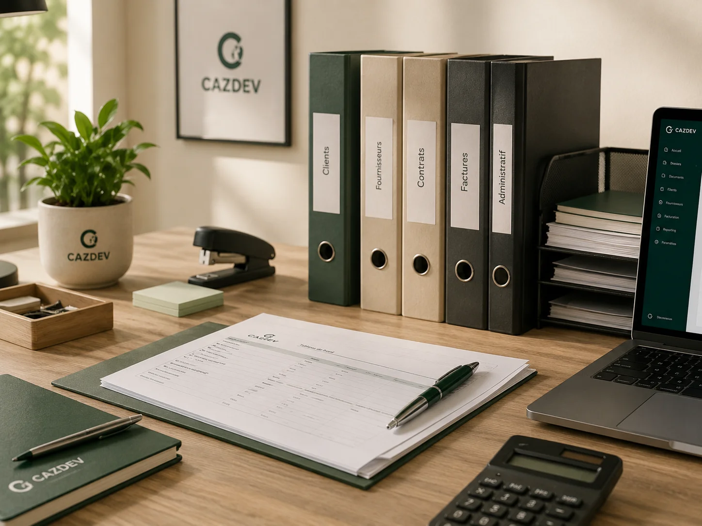 Aide administrative et organisation de documents professionnels avec CAZDEV